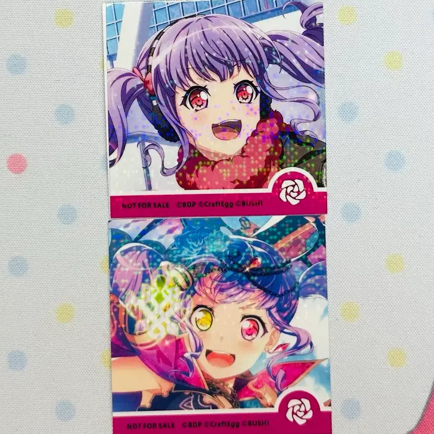[BUNJANG] BanG Dream! Girls Band Party! Roselia Ako Mini Sticker Set / 뱅드림! 걸즈 밴드 파티! 로젤리아 아코 미니스티커 2종일괄
