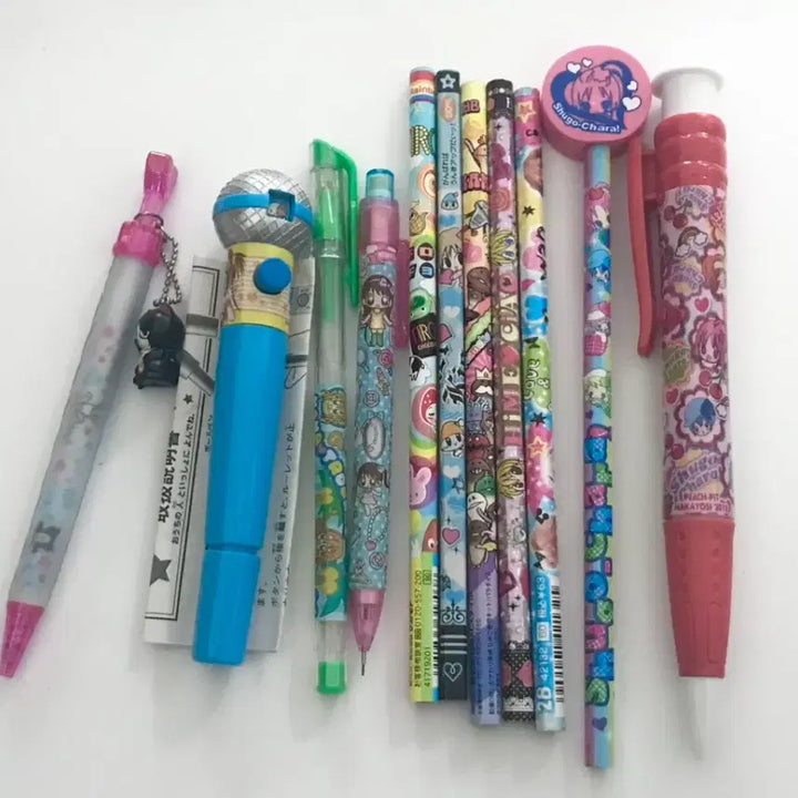 [BUNJANG] Shugo Chara! (Shugo Chara!) Classic Stationery Set - Keyring &amp; Pencils Bundle / 라라의 스타일기 캐캐체 고전 문구 헤이세이 키링 볼펜 연필 일괄