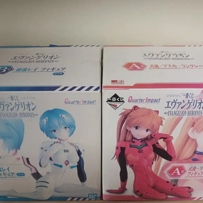 [BUNJANG] Evangelion Ichiban Kuji Heroines Asuka &amp; Rei Figure / (박스O)에반게리온 제일복권 히로인즈 아스카 레이 피규어