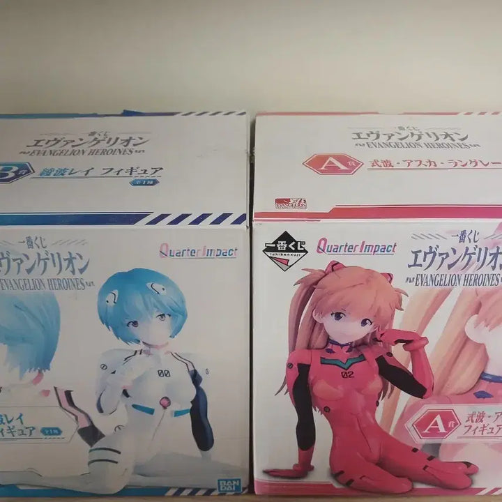 [BUNJANG] Evangelion Ichiban Kuji Heroines Asuka &amp; Rei Figure / (박스O)에반게리온 제일복권 히로인즈 아스카 레이 피규어 일괄 판매합니다