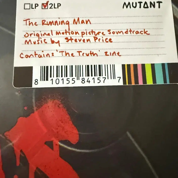 [BUNJANG] Glen Powell "The Running Man" Action Film Limited Edition 2LP Color Vinyl OST / 글렌 포웰 주연의 액션영화 더 런닝맨 리미티드 2LP 컬러바이닐 OST