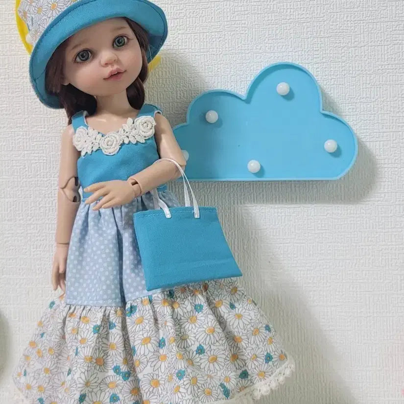 [BUNJANG] Paola Reina Doll Clothing Set - Dress, Hat, Bag / 파올라 레이나인형 옷 모자 원피스 세트