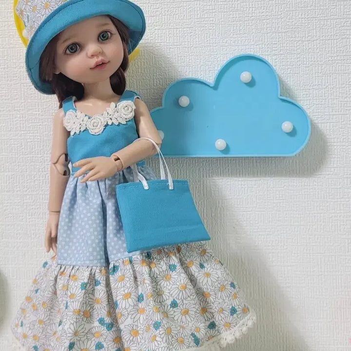 [BUNJANG] Paola Reina Doll Clothing Set - Dress, Hat, Bag / 파올라 레이나인형 옷 모자 원피스 세트