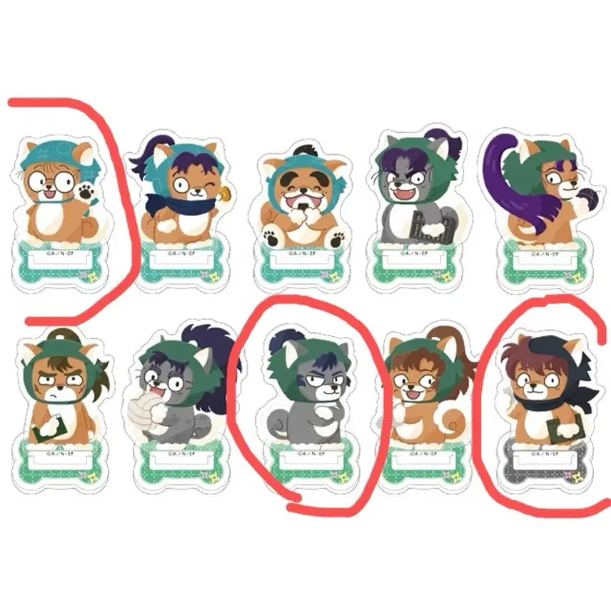 [BUNJANG] Nintama Rantarou Kemama Tome Saburo Doi Hansuke Animal Acrylic Stand Bundle Set / 일괄) 닌타마 닌자보이 란타로 케마 토메사부로 도이 한스케 동물 포제 아크릴 스탠드