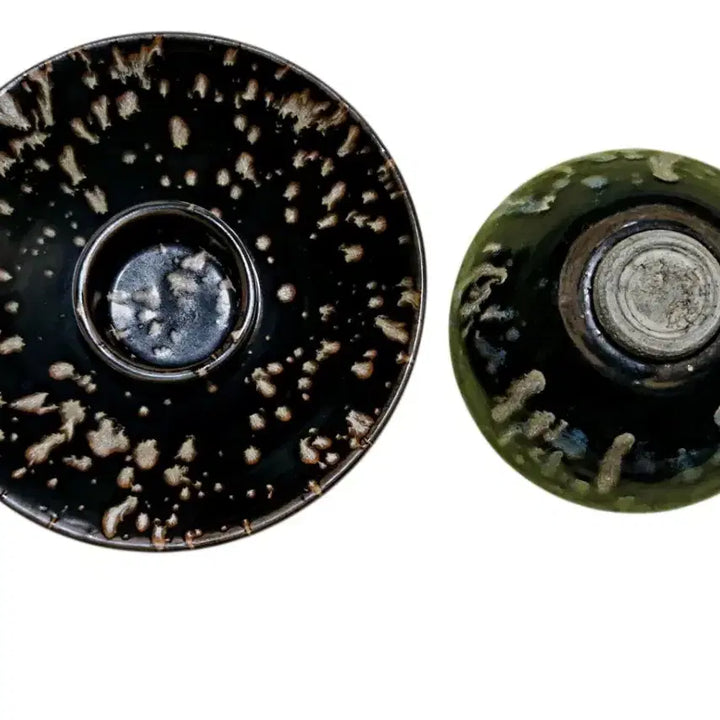 [BUNJANG] Song Dynasty Jian Ware Black Glaze "Mu-mok" Tea Bowl and Tray / 송대 건요흑유천목잔.잔탁 다완