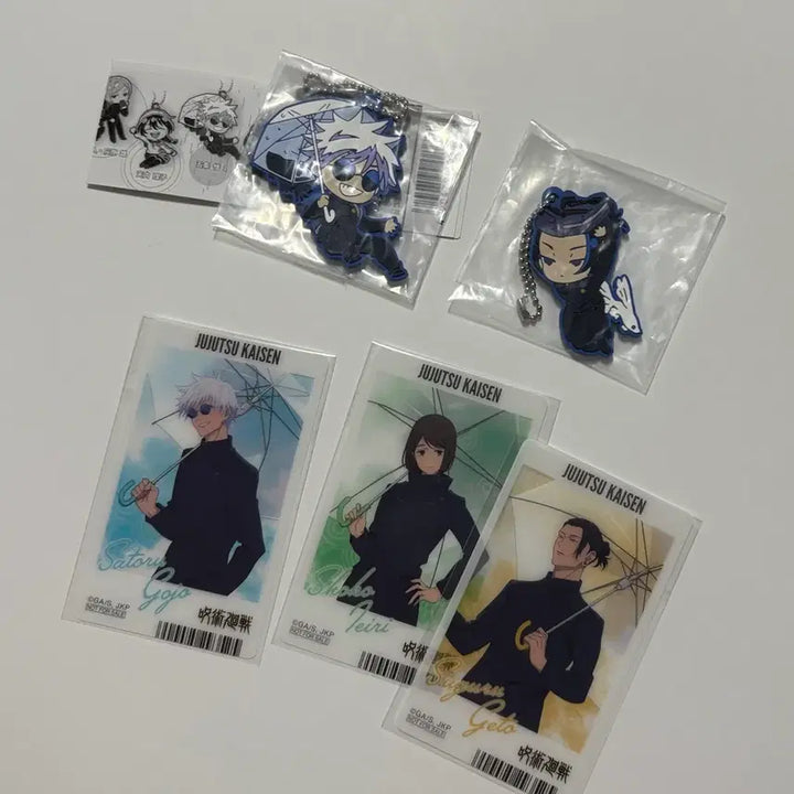 [BUNJANG] Jujutsu Kaisen Satoru Gojo, Suguru Geto, Shoko Ieiri Rubber Strap &amp; Bonus Card Bundle Set / [주술회전] 사시스 러버스트랩 특전카드 일괄