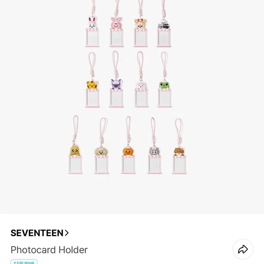 [BUNJANG] SEVENTEEN Wonwoo Bokdeongi Photocard Holder Mini Teen / 세븐틴 원우 폭덩이 포카홀더 포토카드홀더 미니틴