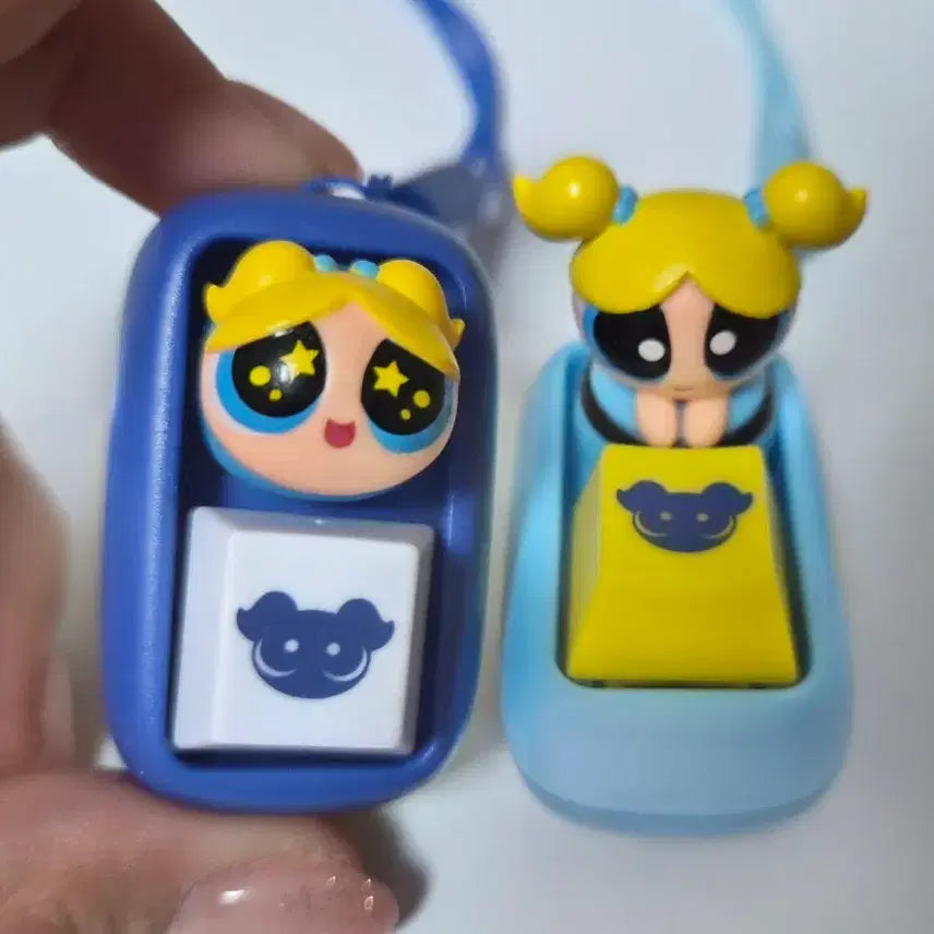 [BUNJANG] Powerpuff Girls Glitter Bubble Keycap / 파워퍼프걸 키캡 반짝 눈 버블