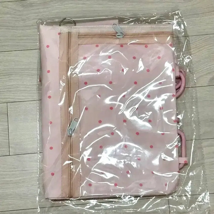 [BUNJANG] Pink Dot Transparent Gym Sack Ita Bag / (새상품) 핑크 도트 투명 짐색 이타백 덕질가방 콘서트가방