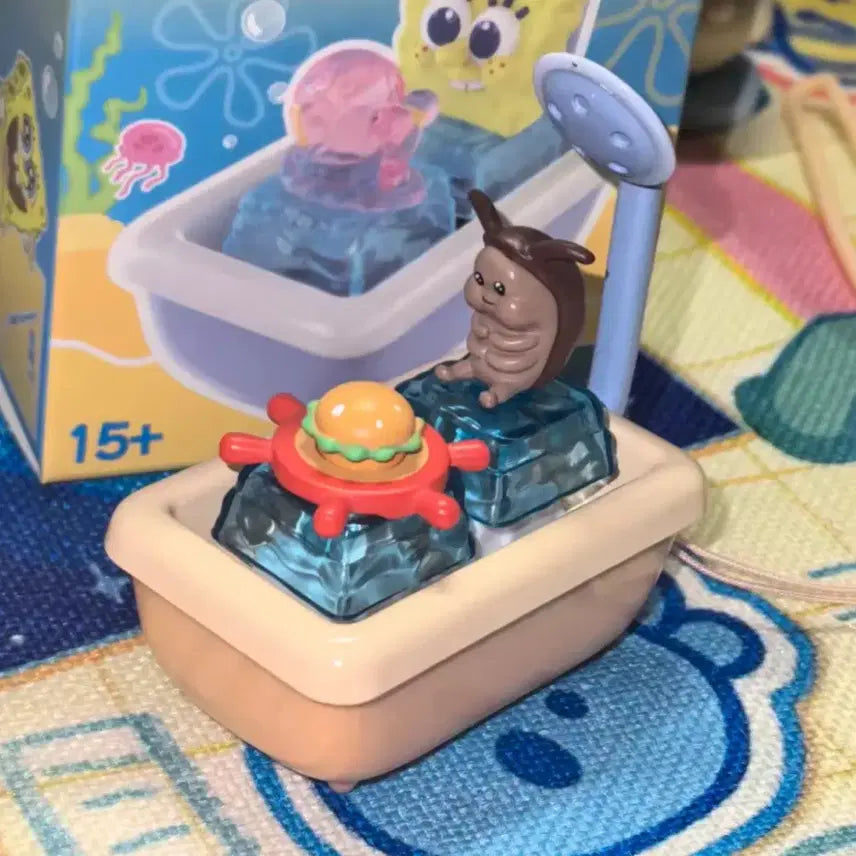 [BUNJANG] SpongeBob SquarePants Cockroach Keycap Bubble Bath Figure (Sealed) / 스폰지밥 바퀴벌레 키캡  버블 욕조 피규어 미개봉 새상품