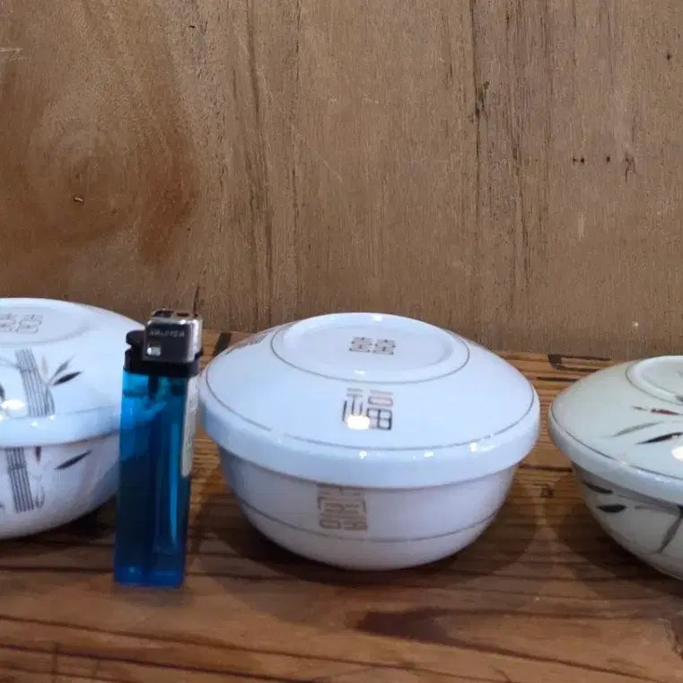 [BUNJANG] Antique Miniature Food Offerings Set (3 pieces) / 외사기 애기 합식기 3점