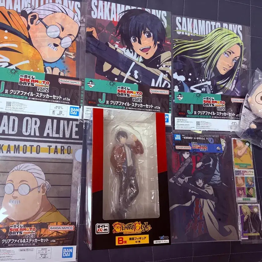 [BUNJANG] Sakamoto Days Ichiban Kuji B Prize Nagumo Figure + 9 Goods Bundle Set (Sealed) / 미개봉)사카모토데이즈 제일복권 B상 나구모+굿즈9종 일괄