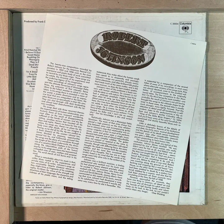 [BUNJANG] Robert Johnson King Of The Delta Blues Singers (Vol. II) 1970 US Vinyl LP / Robert Johnson 미국 초반 1970년 LP