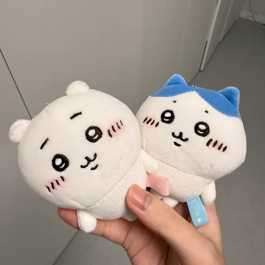 [BUNJANG] Chiikawa Hachitore and Chiikawa Mascot Plush Keyring Set / 하치와레, 치이카와 마스코트 인형키링 세트