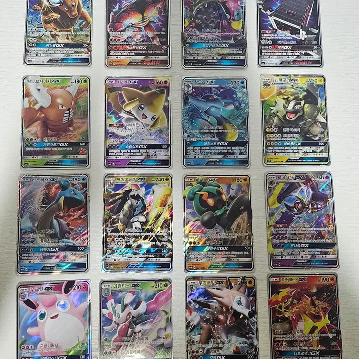 [BUNJANG] Pokemon GX Cards 16-Card Set (Used B Grade) / 포켓몬카드 GX 카드 16장 세트 중고B급 판매합니다.