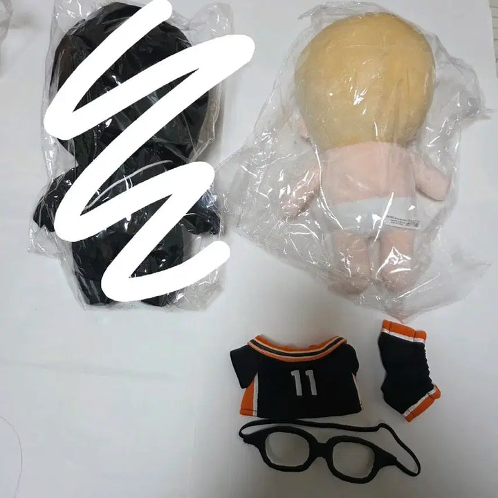 [BUNJANG] Haikyuu!! Tsukishima Kei Uniform Outfit Set / 하이큐 속성 솜인형 츳키 츠키시마 경기복 안경 옷