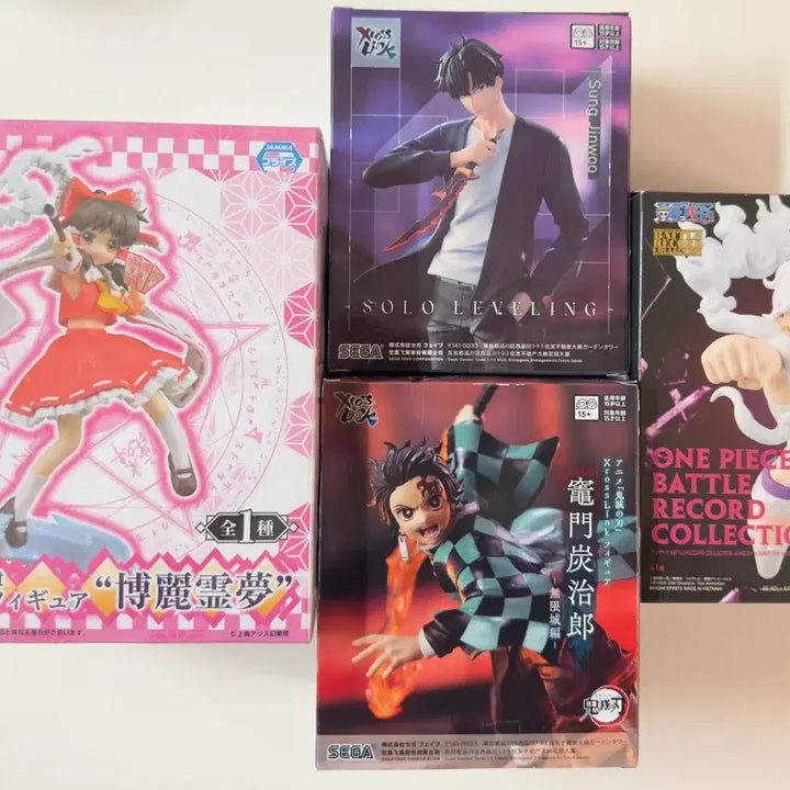 [BUNJANG] Touhou Project, Solo Leveling, Demon Slayer, One Piece Figure Bundle Set / 동방프로젝트,나혼자레벨업,귀멸의칼날,원피스 피규어4종 판매
