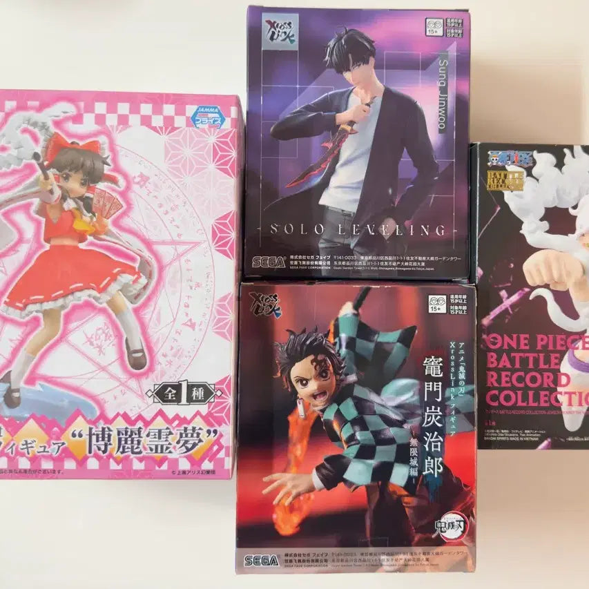 [BUNJANG] Touhou Project, Solo Leveling, Demon Slayer, One Piece Figure Bundle Set / 동방프로젝트,나혼자레벨업,귀멸의칼날,원피스 피규어4종 판매