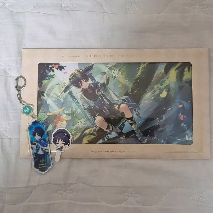 [BUNJANG] Stray Kids Bang Chan Art Print &amp; Keyring Set / 방랑자 색지, 키링 판매