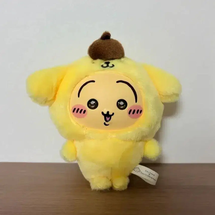 [BUNJANG] Sanrio x Chiikawa Collaboration Pompompurin &amp; Usagi Kirameko Plush Doll / 산리오 치이카와 콜라보 폼폼푸린 우사기 키라메코 인형