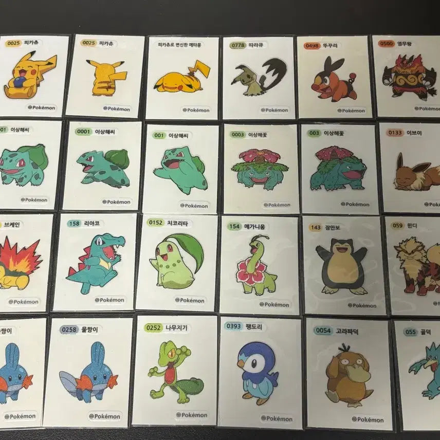 [BUNJANG] Pokemon 30th Anniversary Artwork Stickers - Pikachu, Charmander, Squirtle, Bulbasaur, Ditto, Rayquaza, Dragonite, Charizard / 포켓몬 띠부씰 30주년 아트워크 피카츄 파이리 꼬부기 이상해씨 메타몽 레쿠쟈 망나뇽 리자몽