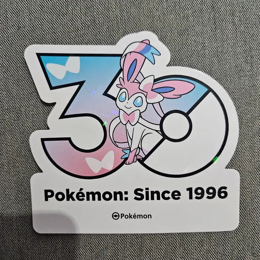 [BUNJANG] Pokemon 30th Anniversary Nymphia Logo Sticker / 포켓몬 30주년 로고 스티커 님피아 팝업 부산 이브이즈
