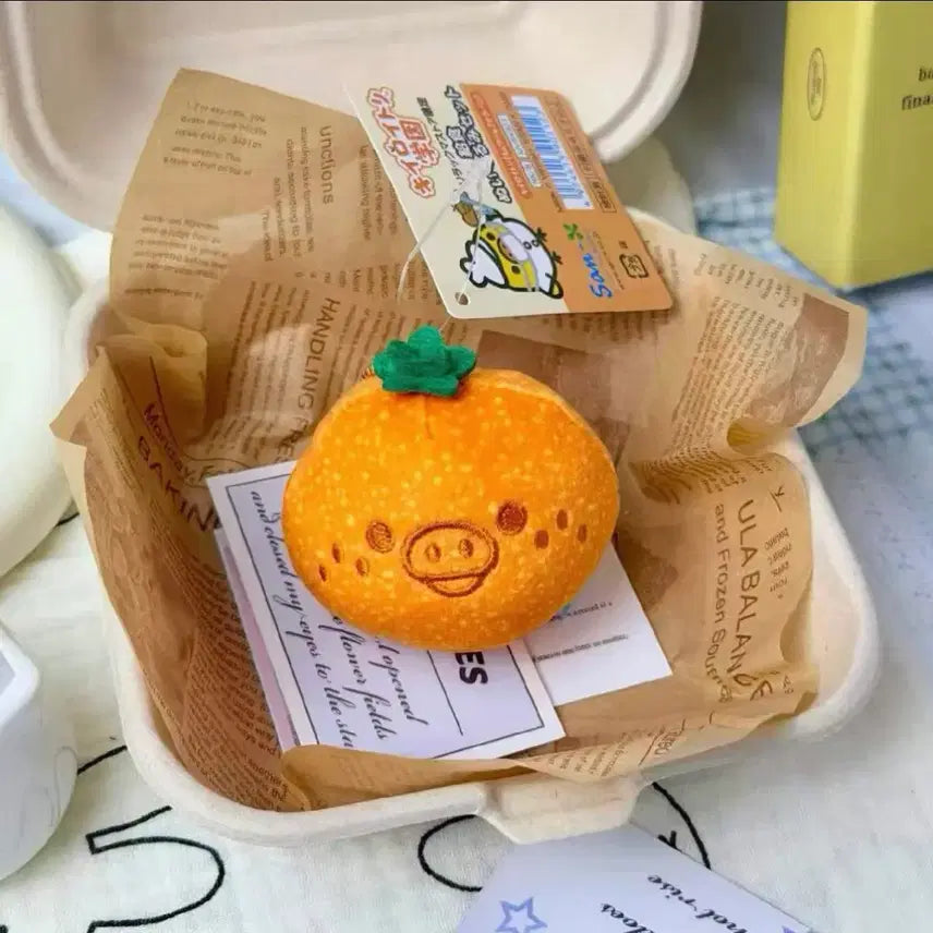 [BUNJANG] San-X Kiiroitori Milk, Tangerine, and Bread Plush Dolls / 산엑스 키이로이토리 우유 인형 귤 인형 빵 인형