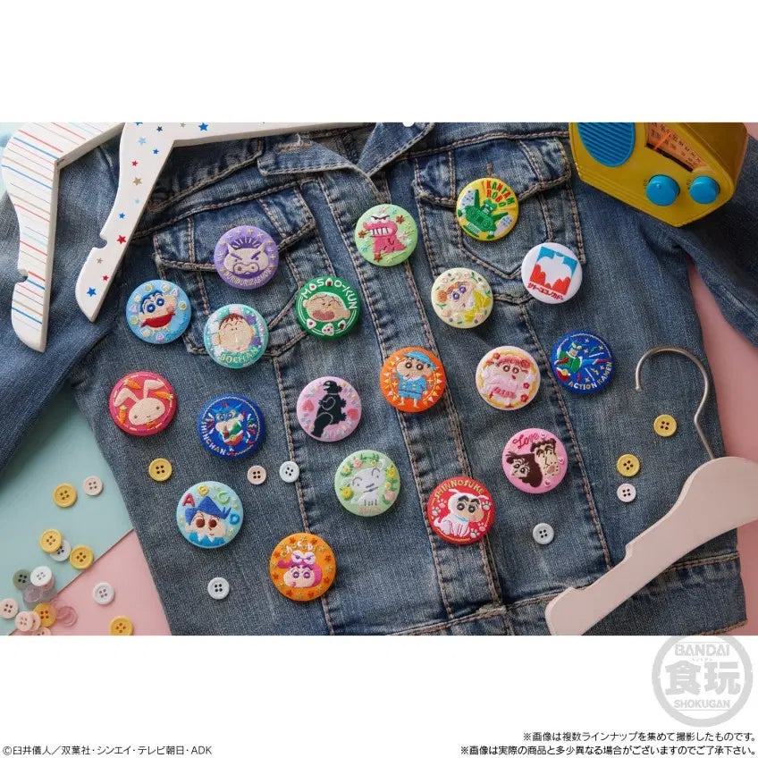 [BUNJANG] Bandai Crayon Shin-chan Embroidered Can Badge - Waniyama-san / 반다이 BANDAI 짱구는 못말려 자수 캔 뱃지_와니야마상