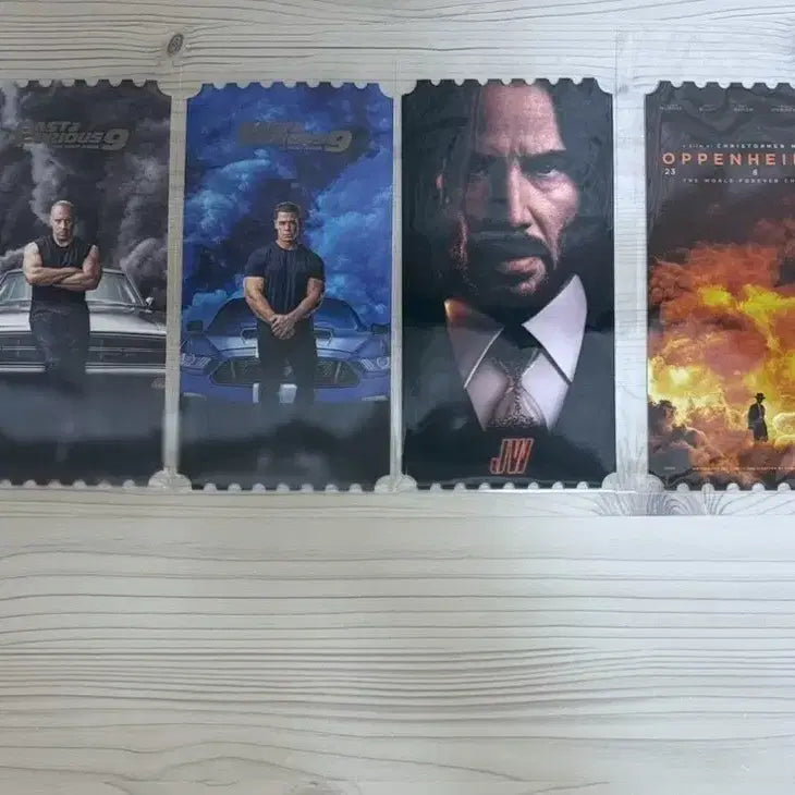 [BUNJANG] Fast &amp; Furious, John Wick, Oppenheimer Original Ticket Bundle Set / 4개 일괄) 분노의 질주 존윅 코인 오펜하이머 오리지널티켓 오티 메가박스 메박 특전