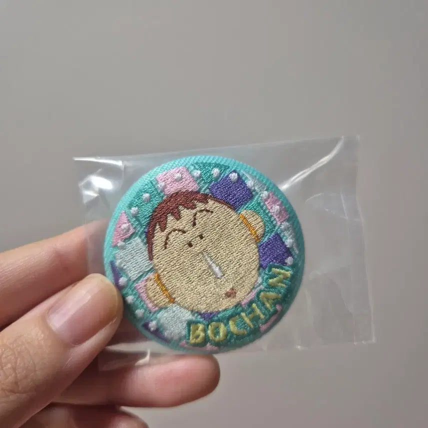 [BUNJANG] Bandai Crayon Shin-chan Embroidered Can Badge - Yoshinaga Midori / 반다이 BANDAI 짱구는 못말려 자수 캔 뱃지_맹구