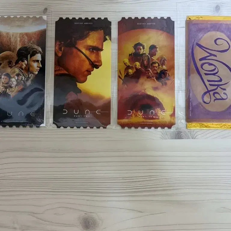 [BUNJANG] Dune Wonka Dune 1 Dune 2 Original Ticket Bundle Set / 4개 일괄) 듄 웡카 듄1 듄2 오리지널티켓 오티 메가박스 메박 티모시 샬라메