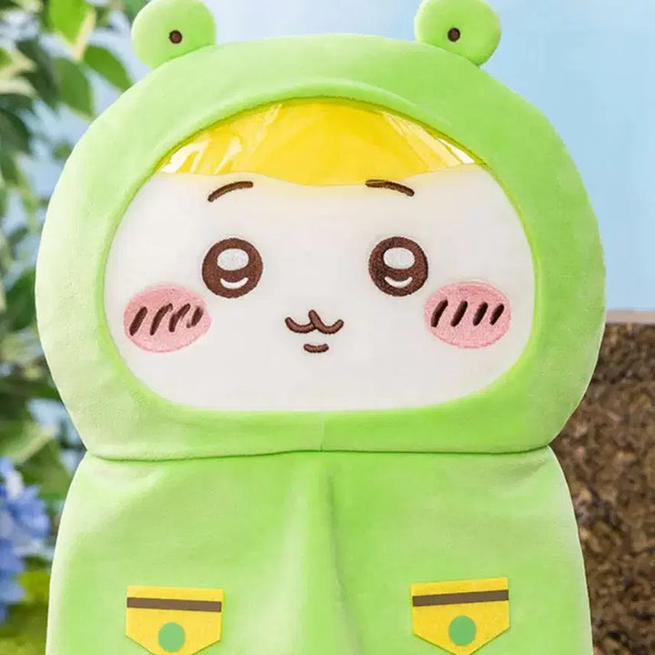 [BUNJANG] Chiikawa Rainy Day Frog Raincoat Plush Doll (30cm) / 치이카와 비 오는 날
