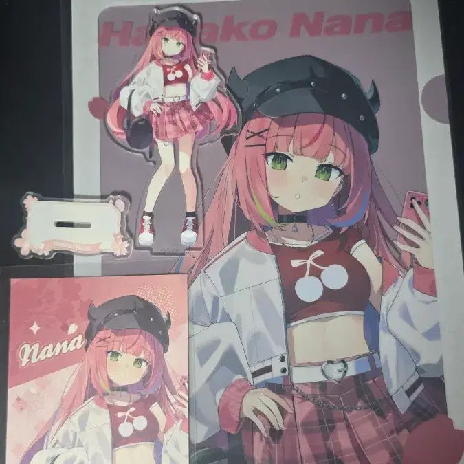 [BUNJANG] Stellive Spring Blossom Date Hanako Nana Acrylic Stand, Clear File, Postcard Bundle / 스텔라이브 봄빛데이트 하나코 나나 아크릴