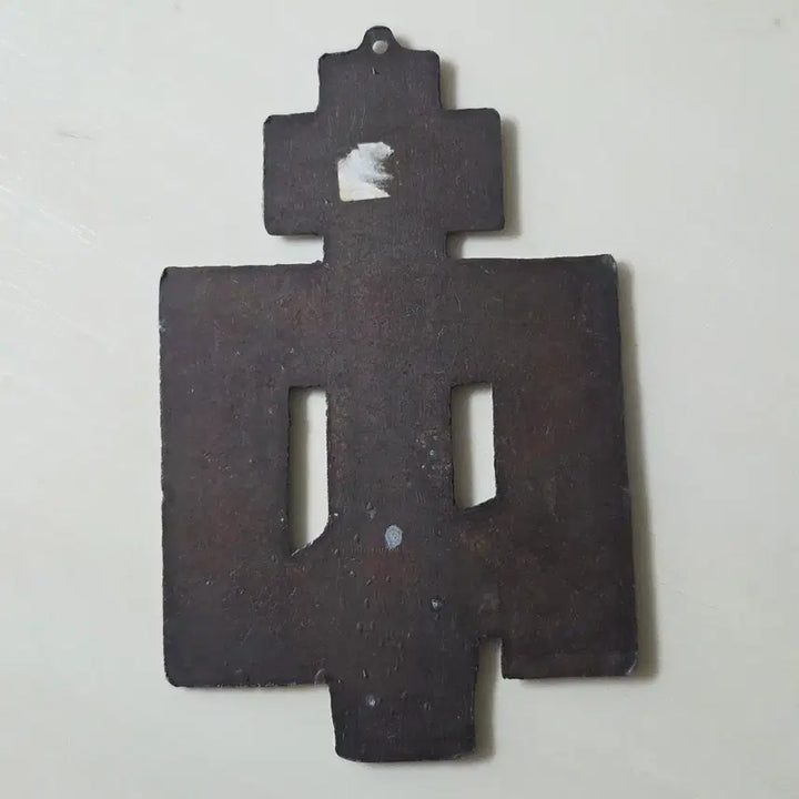 [BUNJANG] Italian Antique Brass Crucifix with Jesus and Saints / 이탈리아 앤틱 십자가 예수님 천주교 십자가 황동
