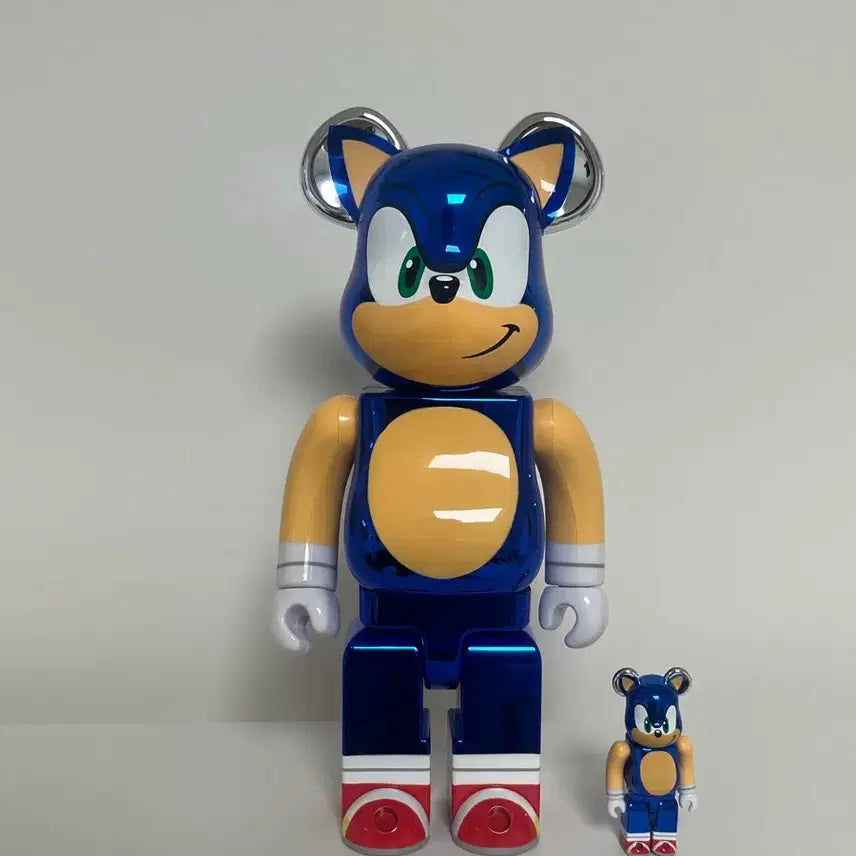 [BUNJANG] Bearbrick Sonic the Hedgehog 400% &amp; 100% Figure Set / 소닉 크롬 베어브릭 400% 100%