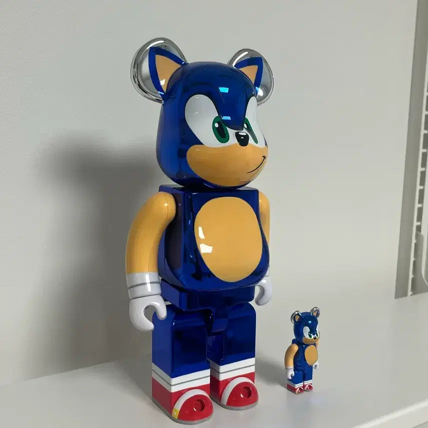 [BUNJANG] Bearbrick Sonic the Hedgehog 400% &amp; 100% Figure Set / 소닉 크롬 베어브릭 400% 100%