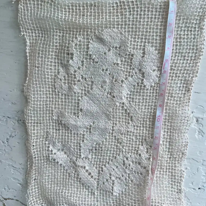 [BUNJANG] French Vintage Angel Filet Lace / 프랑스 빈티지 천사 필레레이스