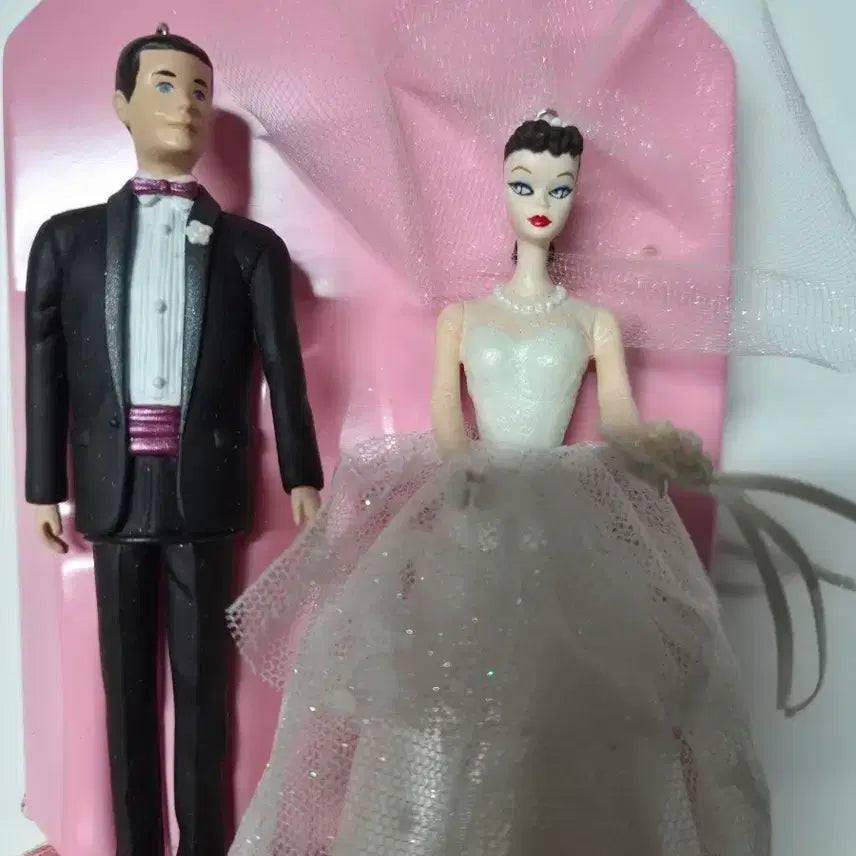 [BUNJANG] Vintage Barbie Silkstone Miniature Ornament Wedding Couple / 빈티지 바비인형 실크스톤 오너먼트 미니어처