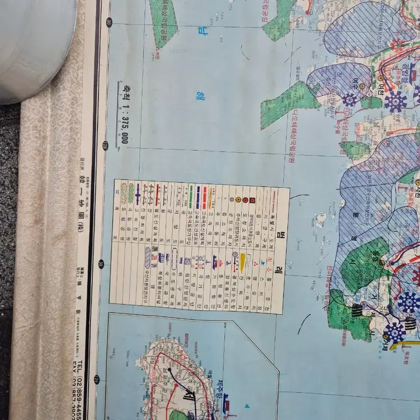 [BUNJANG] Large Vintage Map (150cm) / 105    150 센치 옛날지도 대형