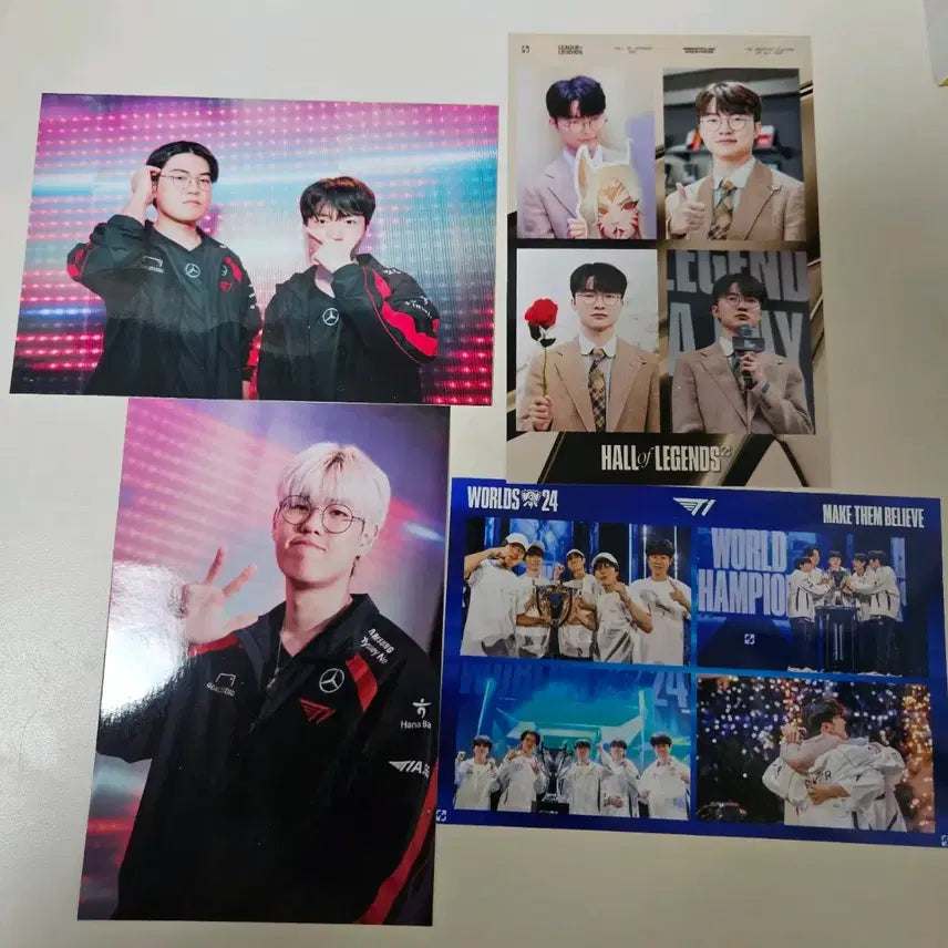 [BUNJANG] T1 2024 LCK Photo Exhibition Printed Photos (Faker, Oner, Gumayusi, Keria) / 2024 lck 사진전 티원 인화사진 (페이커,오너,구마유시,케리아)