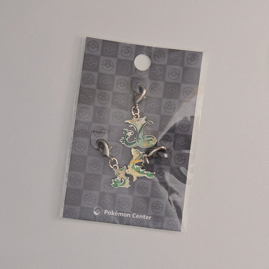 [BUNJANG] Pokemon Serperior Metal Charm &amp; Accelgor Acrylic Keyring Set / 포켓몬 주리비얀 샤로다 메탈참 키링 굿즈