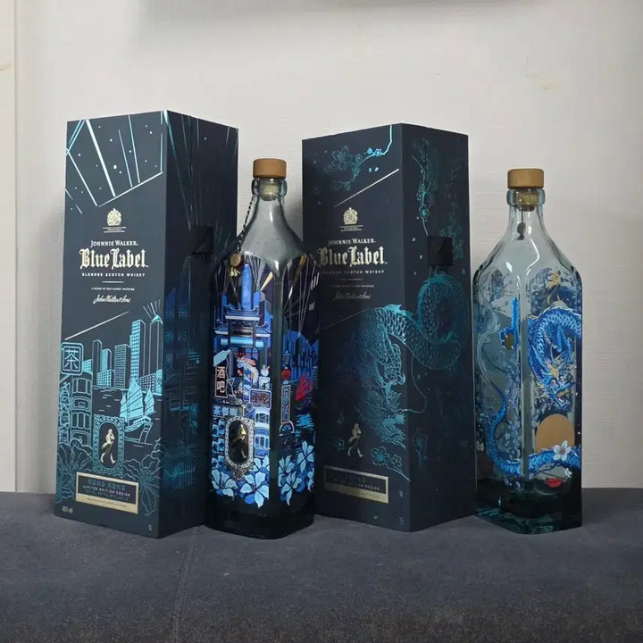[BUNJANG] Johnnie Walker Blue Label Hong Kong Limited Edition Design Whisky Empty Bottle / 조니워커 블루라벨 홍콩 리미티드 에디션 디자인 위스키 공병