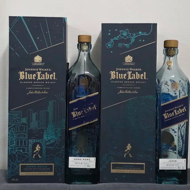 [BUNJANG] Johnnie Walker Blue Label Hong Kong Limited Edition Design Whisky Empty Bottle / 조니워커 블루라벨 홍콩 리미티드 에디션 디자인 위스키 공병