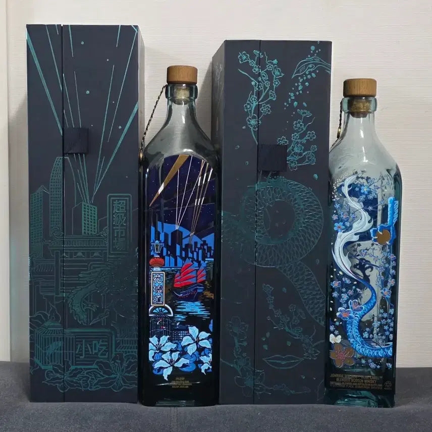[BUNJANG] Johnnie Walker Blue Label Hong Kong Limited Edition Design Whisky Empty Bottle / 조니워커 블루라벨 홍콩 리미티드 에디션 디자인 위스키 공병