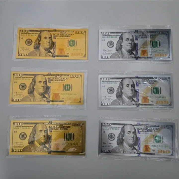 [BUNJANG] US $100 Gold and Silver Coins 6-Coin Set with Magnetic Stickers / 100달러 금은화 6종 세트 (자석스티커 부착)
