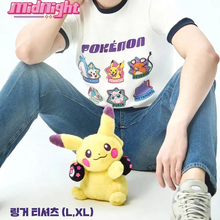 [BUNJANG] Pokemon 30th Anniversary Midnight Ringer T-Shirt (L) / 포켓몬 30주년 성수팝업 미드나잇 링거 티셔츠 L사이즈