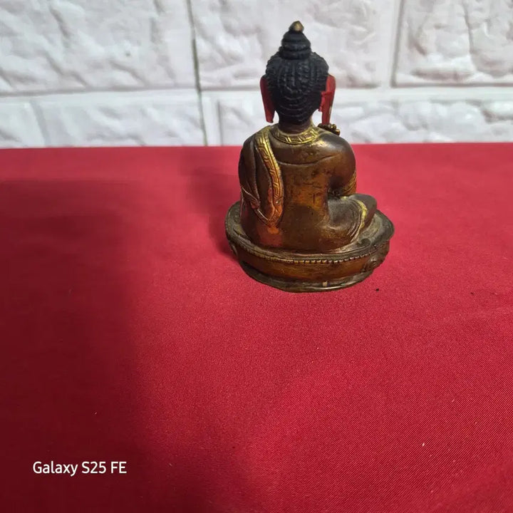 [BUNJANG] Seated Buddha Statue Gold Bronze / 불상 좌상 골드 브론즈