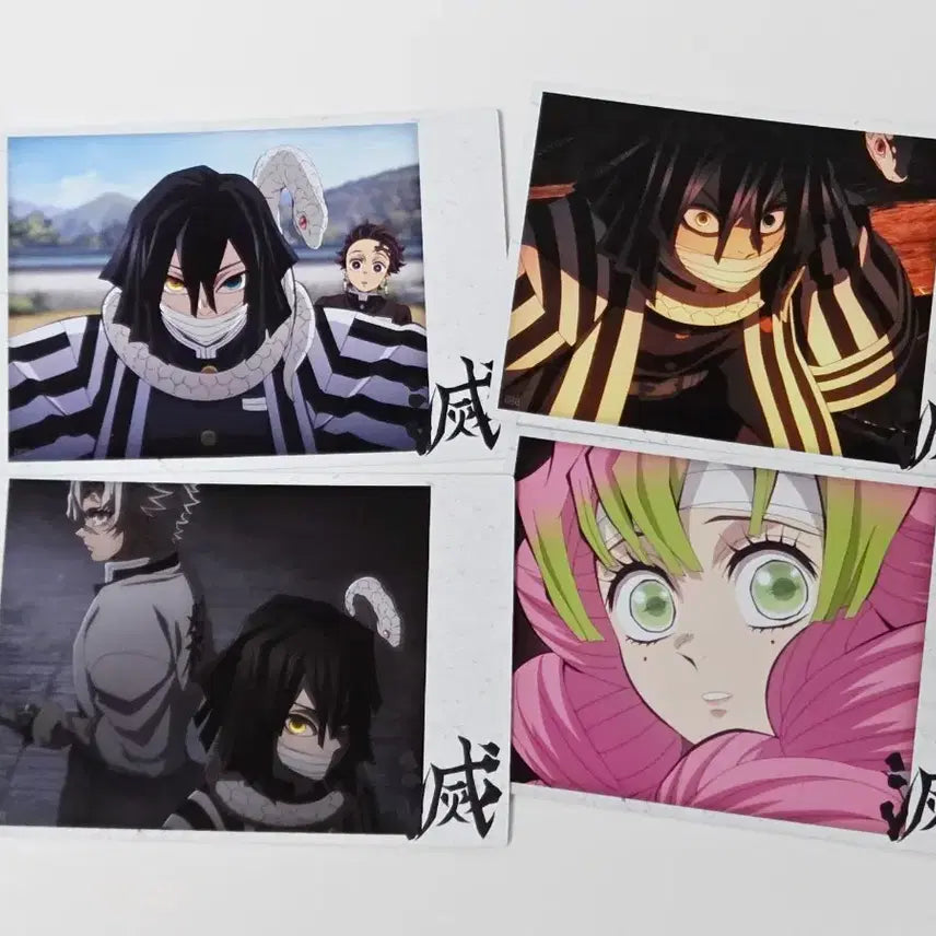 [BUNJANG] Demon Slayer Obanai Mitsuri 3-Set: Strap Keychain, Metal Keychain, Collecting Cards / 귀멸의 칼날 오바나이, 미츠리 3종세트 (스트랩키링, 메탈키링, 콜렉팅 카드)