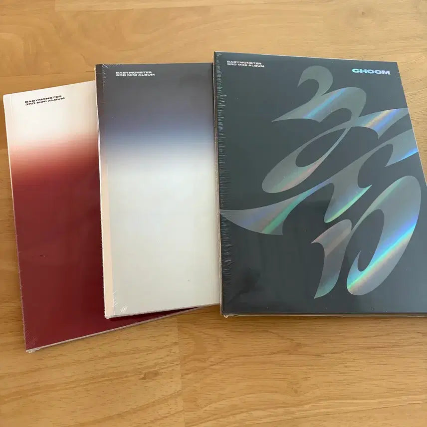 [BUNJANG] BabyMonster Crimson Metallic Prism Album Set (3 Types, General Edition) - Sealed / 미개봉 베이비몬스터 춤 베몬 크림슨 메탈릭 프리즘 앨범 세트 3종 일반반