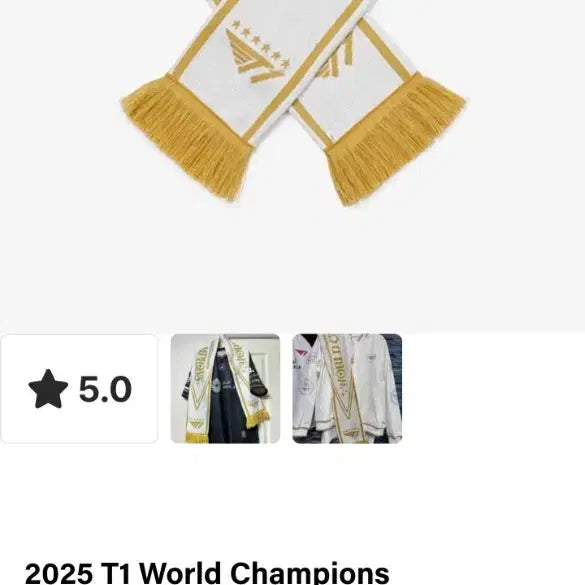 [BUNJANG] T1 Worlds Championship Muffler / 급처) T1 월즈 우승 머플러 6성